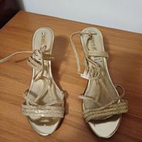 Scarpe da ballo nuove oro taglia 40