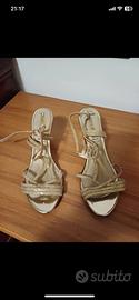 Scarpe da ballo nuove oro taglia 40