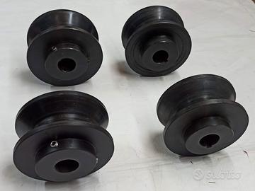 4 pulegge in poliammide con scanalatura singola