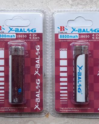 4 Batterie 18650 Polo Piatto 4,2V 8800 mAh