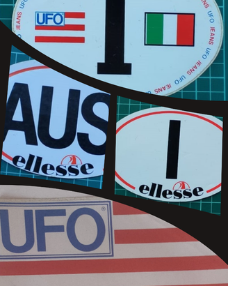 Lotto adesivi vintage UFO Jeans Ellesse anni 80