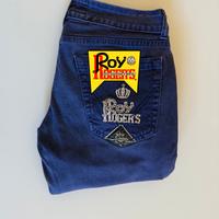 Roy Roger's donna viola vita bassa con strass