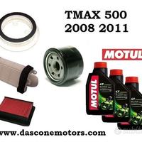 Kit tagliando Tmax 2008 2011 Motul 5100 e filtri