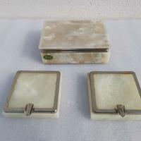Posacenere vintage in pietra onice trittico 