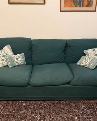 Divano letto vintage 3 posti con materasso
