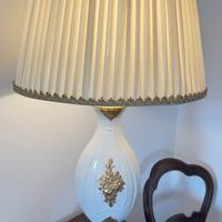 Lampada Villari grande lusso porcellana oro