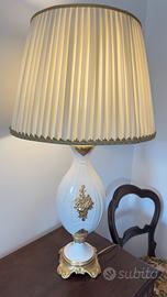 Lampada Villari grande lusso porcellana oro