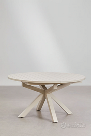 Tavolo rotondo allungabile in alluminio