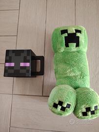 Minecraft peluches creeper e tazza enderman