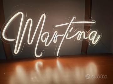 Scritta MARTINA a led