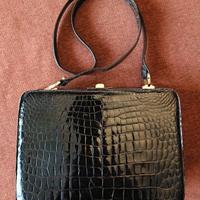 borsetta in coccodrillo vintage anni 60 