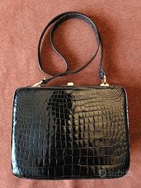 borsetta in coccodrillo vintage anni 60 