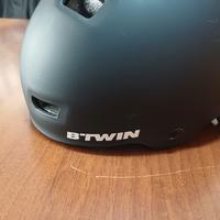 Casco B'TWIN Teen 500 Nero - Misura M (55-59 cm) 