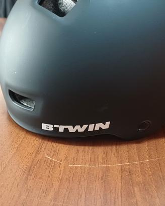 Casco B'TWIN Teen 500 Nero - Misura M (55-59 cm) 