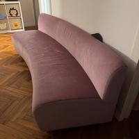 Divano velluto rosa antico