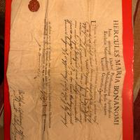 Documento Ecclesiastico con sigillo originale 1802