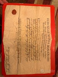 Documento Ecclesiastico con sigillo originale 1802