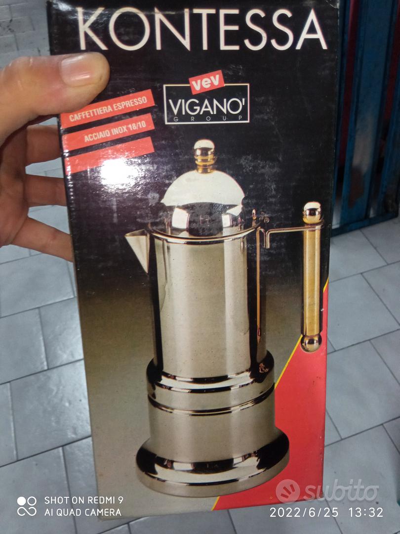 CAFFETTIERA ESPRESSO VEV VIGANO' 12 TAZZE MACCHINA CAFFE' MOKA NUOVA