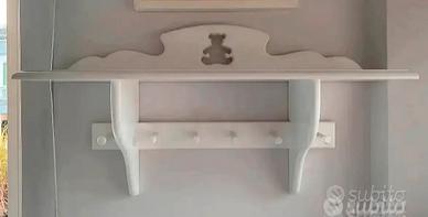 Mensola cameretta - orsetto - legno massiccio