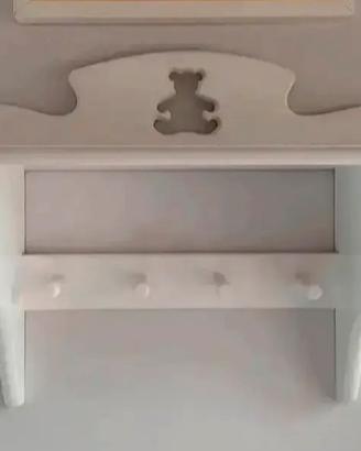 Mensola cameretta - orsetto - legno massiccio