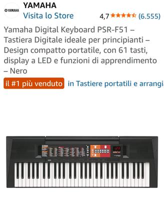 tastiera Yamaha con accessori