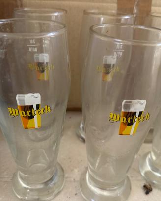 bicchieri birra vintage  Warteck
