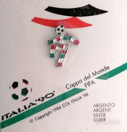 Spilla  giacca Argento Coppa del mondo Italia90