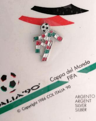 Spilla  giacca Argento Coppa del mondo Italia90