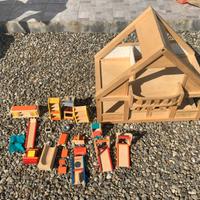 Casa delle bambole in legno + accessori