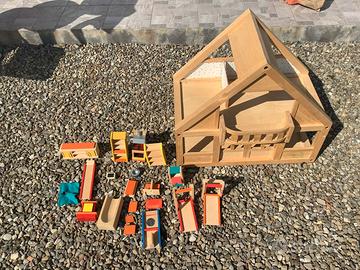 Casa delle bambole in legno + accessori