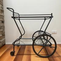 Carrello bar porta bottiglie tavolino sala