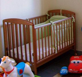 Lettino PALI Dodo color ciliegio + materasso