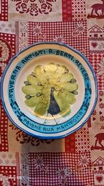 Piatto Taverna Artisti A. Berti (Pavone Mantegna)