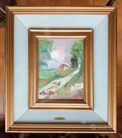 Quadro dipinto olio su tela Raffaele Maietta