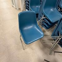 80 Sedie Impilabili Blu con Struttura Cromata