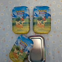 Set 3 mini tin Pokemon Pikachu vuote