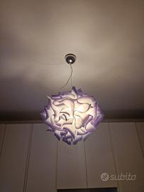 lampadario Slamp Veli trasparente e viola