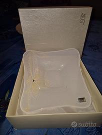 Piatto Lemir decorato a mano con argento 925 e swa