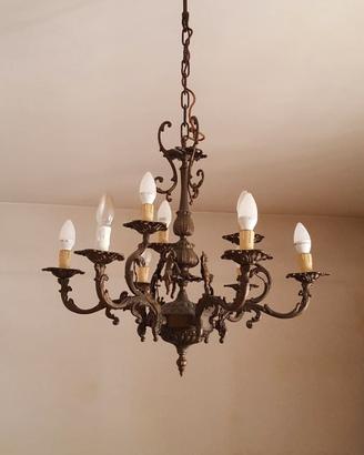 lampadario in ottone