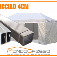 Gazebo 3x6 acciaio 4 cm  certificato professionale