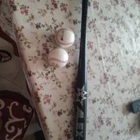 mazza da baseball e palline 