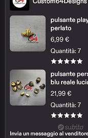 Pulsanti dorati per dualsense ps5 oro