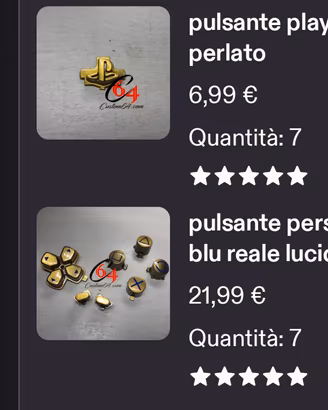 Pulsanti dorati per dualsense ps5 oro