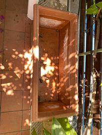 Vaso rettangolare di plastica