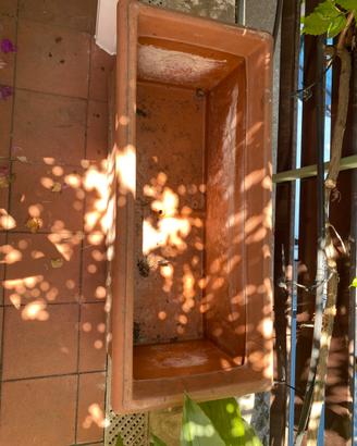 Vaso rettangolare di plastica