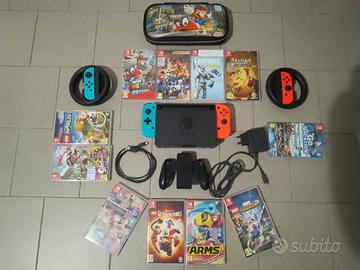 🔴 MEGA KIT SWITCH: Console + 10 GIOCHI + ACCESSOR