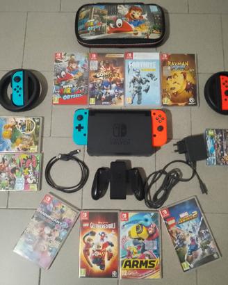 🔴 MEGA KIT SWITCH: Console + 10 GIOCHI + ACCESSOR