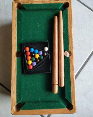 MINI tavolo da biliardo in legno vintage