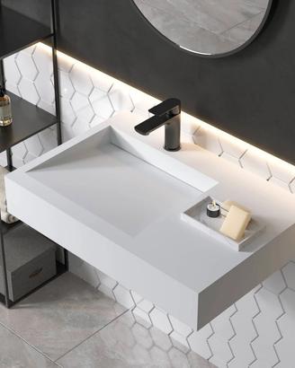 Lavabo bagno parete Bernstein rettangolare 74x40