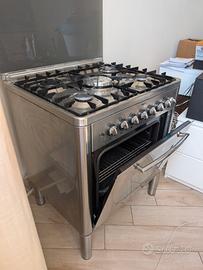 Cucina REX acciaio 70 cm – forno ventilato + 